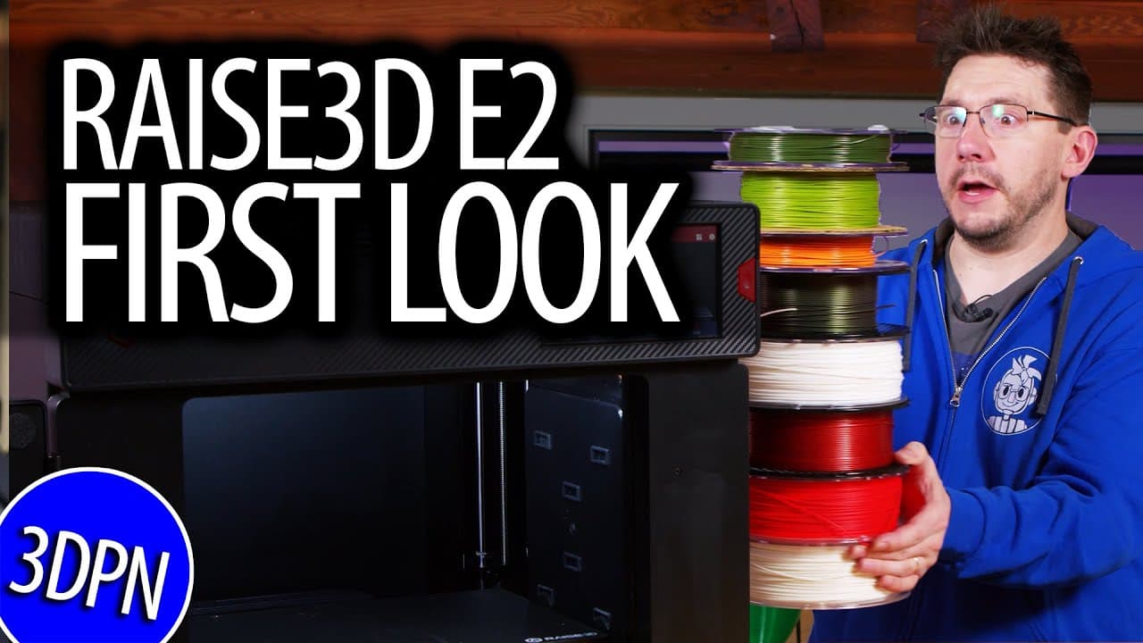 First Look at the Raise3D E2 3D Printer - IDEX / Flexible bed / Auto Bed Leveling!