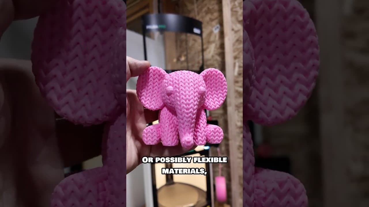 CUTE PINK ELEPHANT! @Polymaker ABS on the @Prusa3D HT90! #3dprinting