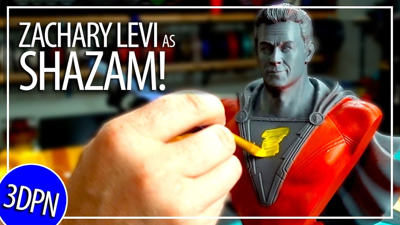 3D Printing AND PAINTING Zachary Levi as SHAZAM! WIN THIS!