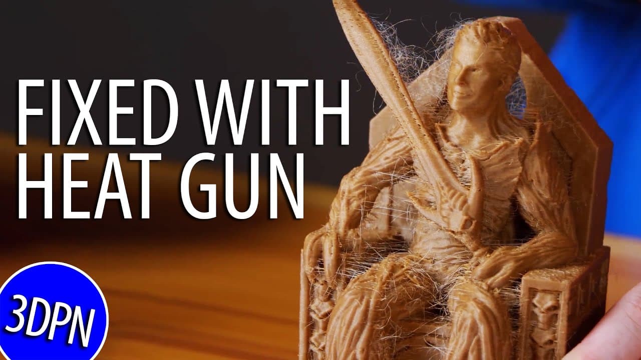 TREELON! Stringy Wood Filament Fixed with a Heat Gun #TeamTrees