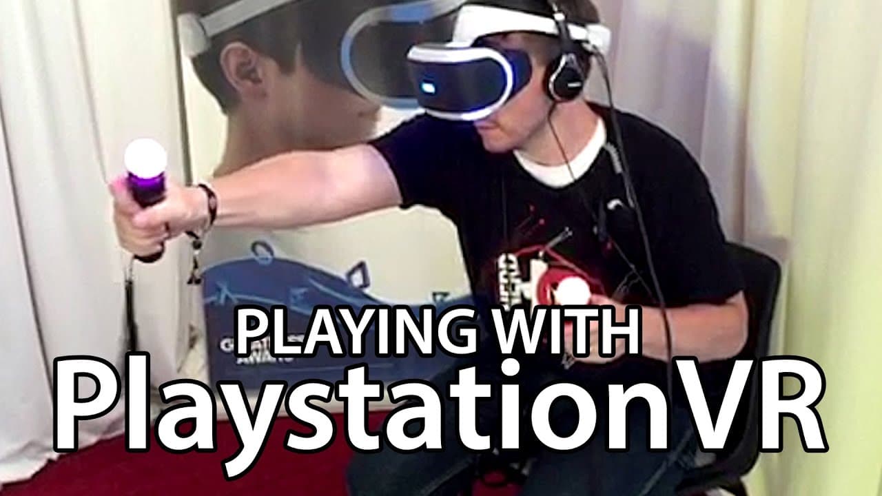 Playing with the #PlaystationVR at NerdHQ