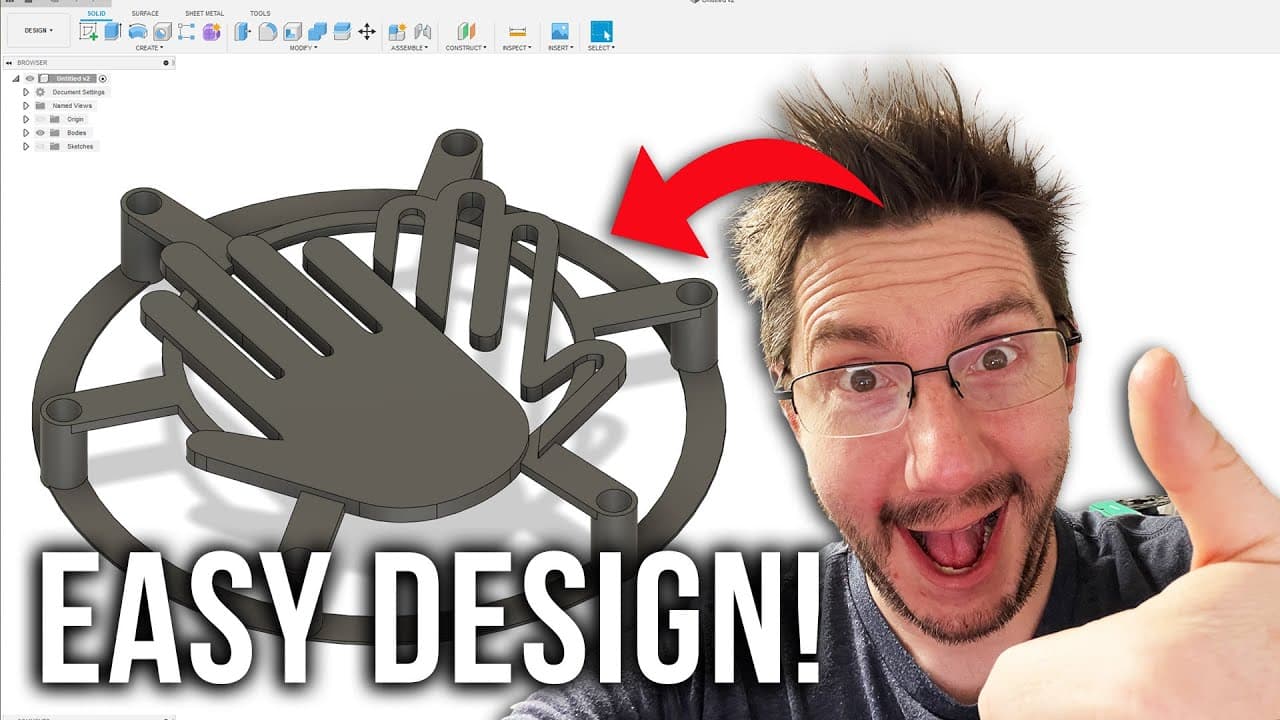 EASY Fusion 360 Tutorial: Using Offsets & Patterns #3DPNSpeakerCover