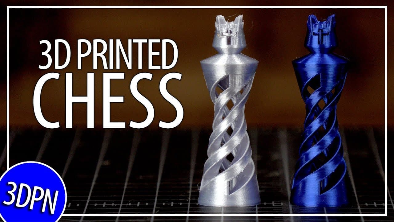 3D Printing a Chess Set and Laser Burning a Chess Board