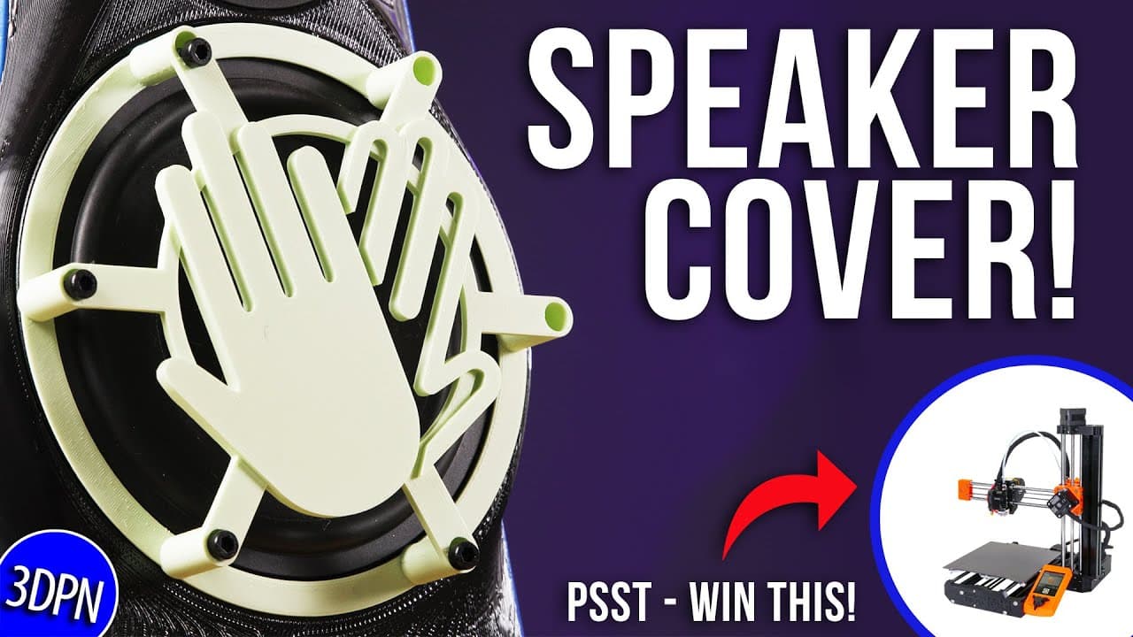 3D Printed Speakers Part 4: Design Challenge! WIN A PRUSA MINI! #3DPNSpeakerCover