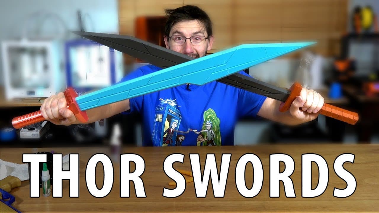 3D Printing Swords from Thor Ragnarok Using 3DWorkbench Models Ultimaker Prusa Proto-Pasta