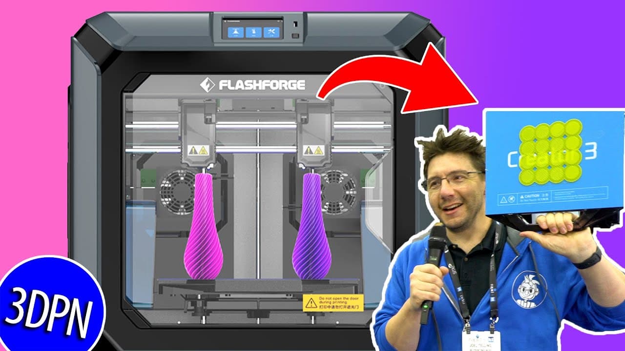 Flashforge Creator 3 3D Printer - 3D Printing from RAPID + TCT 2019!