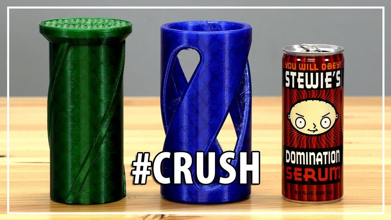 The Best Way To Crush a Can? Matterhackers PETG / MyMiniFactory / Prusa i3 mk3 / ESSO Contest