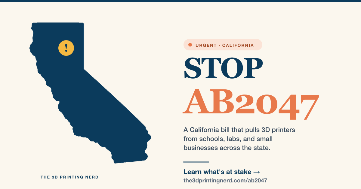 Los Angeles Times coverage of California's AB2047 3D printer bill